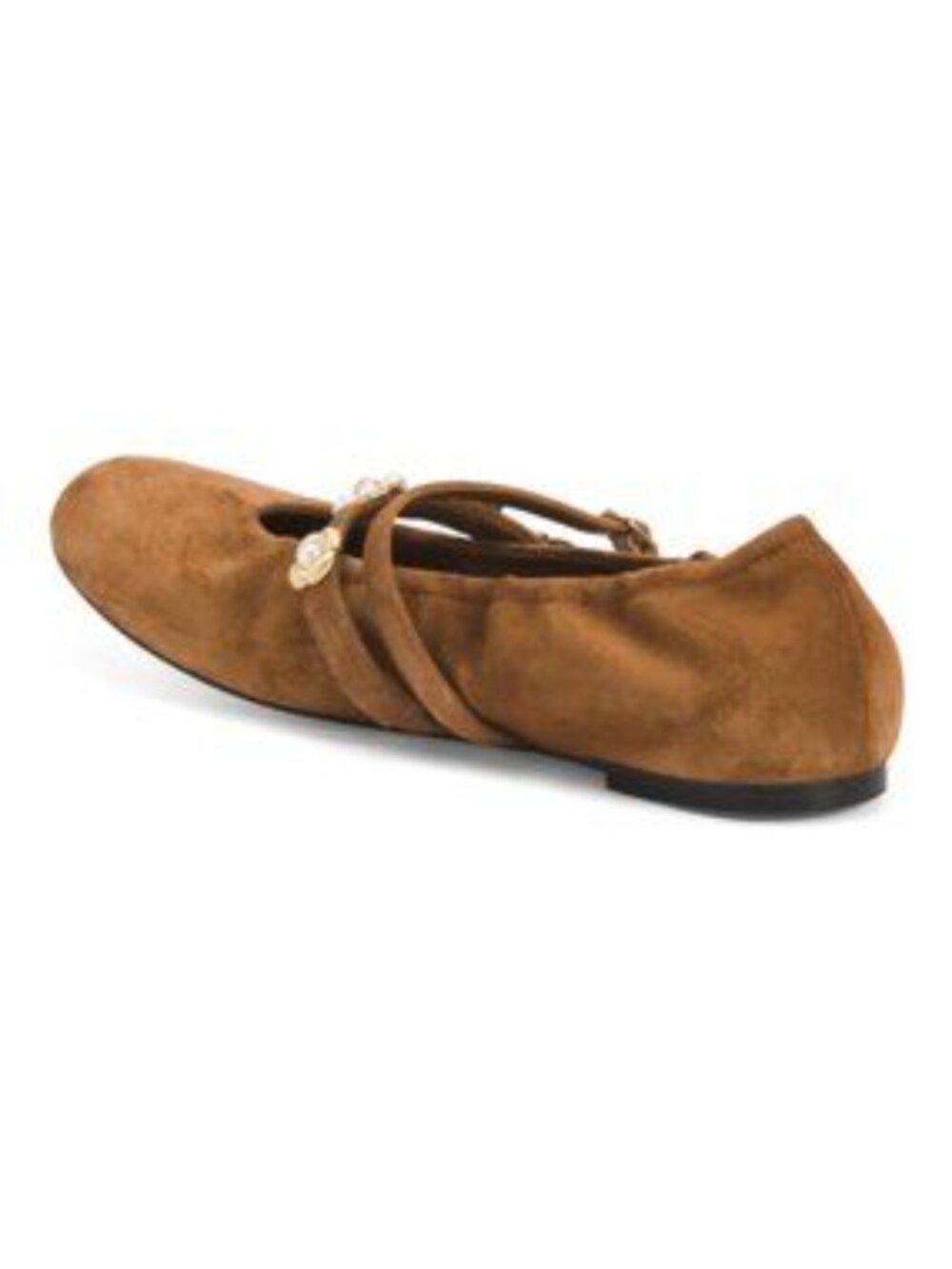 STUART WEITZMAN Made In Spain Suede Socharming Mary Jane Flats - Picture 3 of 4